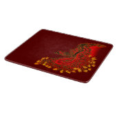 China Drachenrot und Golddesign Schneidebrett (Ecke)