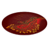 China Drachenrot und Golddesign Schneidebrett (Ecke)