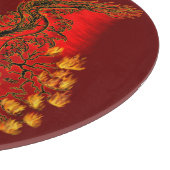China Drachenrot und Golddesign Schneidebrett (Ecke)