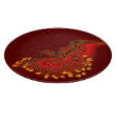 China Drachenrot und Golddesign Schneidebrett (Ecke)
