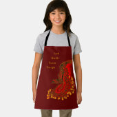 China Drachenrot und Golddesign Schürze (Insitu)