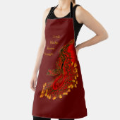 China Drachenrot und Golddesign Schürze (InSitu)