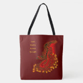China Drachenrot und Golddesign Tasche (Vorderseite)