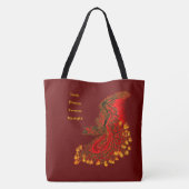 China Drachenrot und Golddesign Tasche (Rückseite)