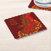 China Drachenrot und Golddesign Untersetzer (angewinkelt)
