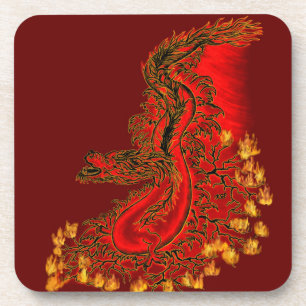 China Drachenrot und Golddesign Untersetzer