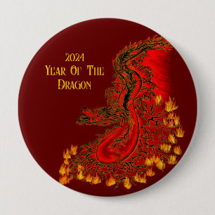 China Dragon , 2024 Jahr des Drachen Button