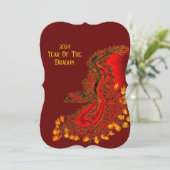 China Dragon , 2024 Jahr des Drachen Einladung (Stehend Vorderseite)