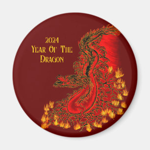China Dragon , 2024 Jahr des Drachen Magnet