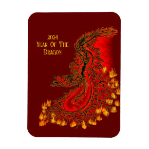 China Dragon , 2024 Jahr des Drachen Magnet