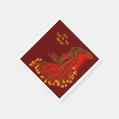 China Dragon , 2024 Jahr des Drachen Serviette (Ecke)