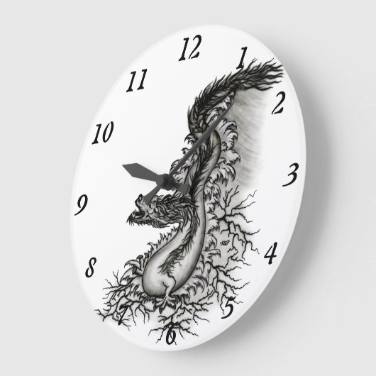 China Dragon Große Wanduhr (Winkel)