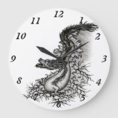 China Dragon Große Wanduhr (Vorderseite)