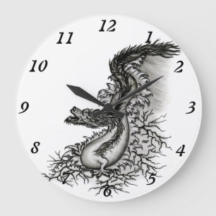China Dragon Große Wanduhr