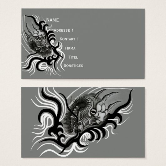 China Dragon im Tattoostil (Vorne & Hinten)