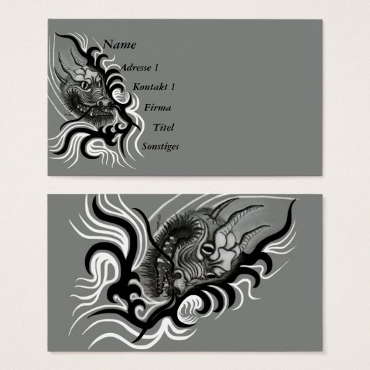 China Dragon im Tattoostil (Vorne & Hinten)