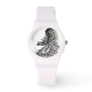 China Dragon im Tattoostil Armbanduhr