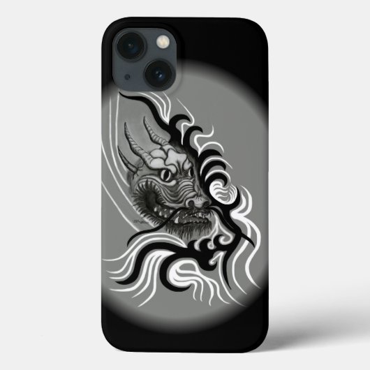 China Dragon im Tattoostil Case-Mate iPhone Hülle (Rückseite)
