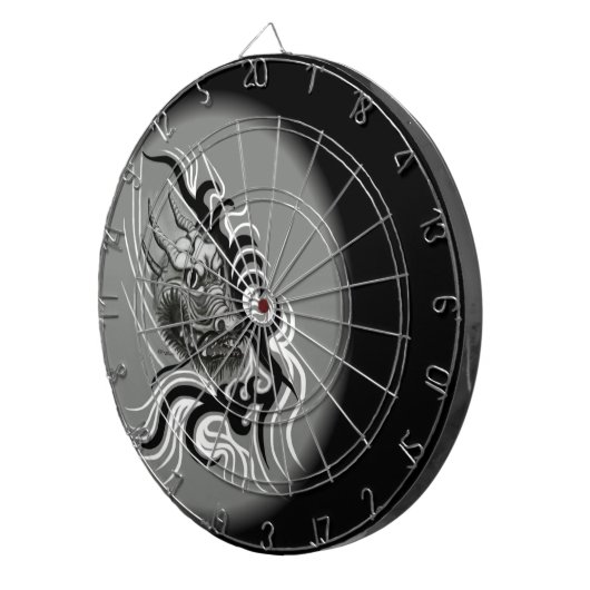 China Dragon im Tattoostil Dartscheibe (Vorderseite rechts)