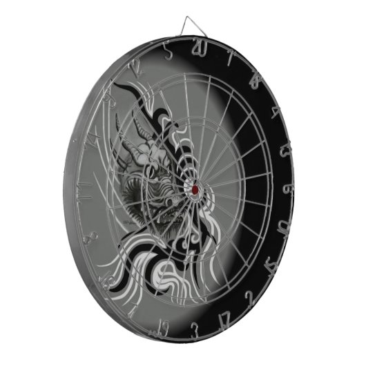 China Dragon im Tattoostil Dartscheibe (Vorderseite Links)