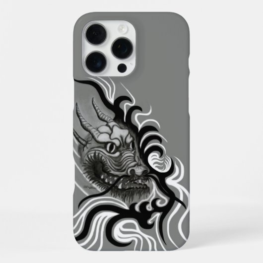 China Dragon im Tattoostil iPhone Hülle (Rückseite)