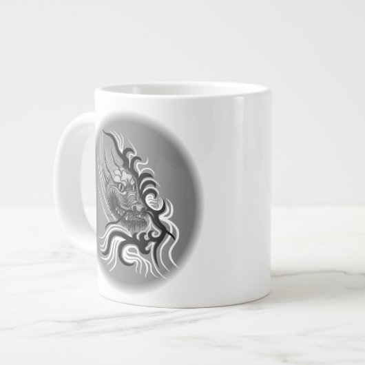 China Dragon im Tattoostil Jumbo-Tasse (Vorderseite Links)