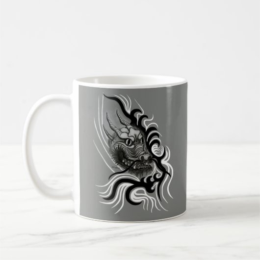China Dragon im Tattoostil Kaffeetasse (Links)