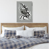 China Dragon im Tattoostil Leinwanddruck (Insitu (Schlafzimmer))