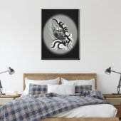 China Dragon im Tattoostil Leinwanddruck (Insitu (Schlafzimmer))