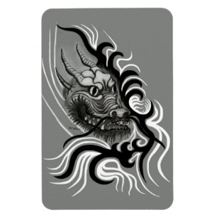 China Dragon im Tattoostil Magnet