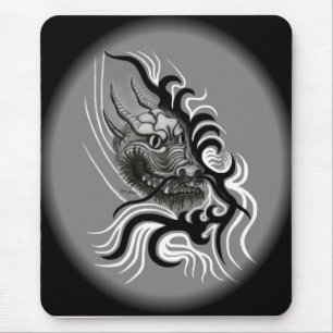 China Dragon im Tattoostil Mousepad