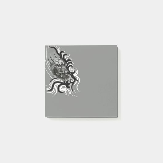China Dragon im Tattoostil Post-it Klebezettel (Vorderseite)