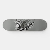 China Dragon im Tattoostil Skateboard (Horizontal)
