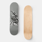 China Dragon im Tattoostil Skateboard (Vorderseite)