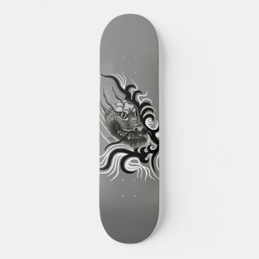 China Dragon im Tattoostil Skateboard (Vorderseite)