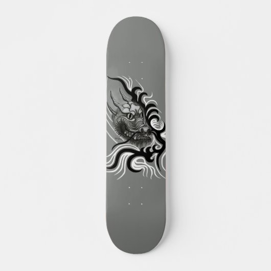 China Dragon im Tattoostil Skateboard (Vorne)