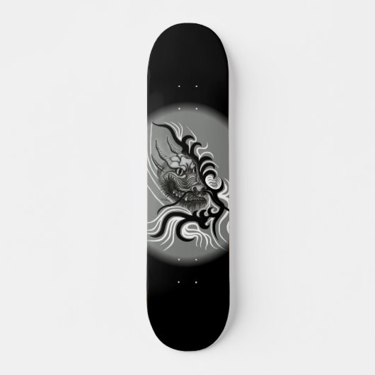 China Dragon im Tattoostil Skateboard (Vorne)