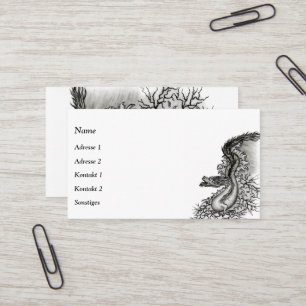 China Dragon im Tattoostil Visitenkarte