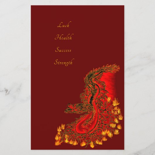 China Dragon in Rot und Gold Flyer (Vorne)
