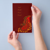 China Dragon in Rot und Gold Flyer (Handgriff)