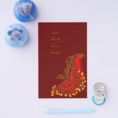 China Dragon in Rot und Gold Flyer (Einzeln)