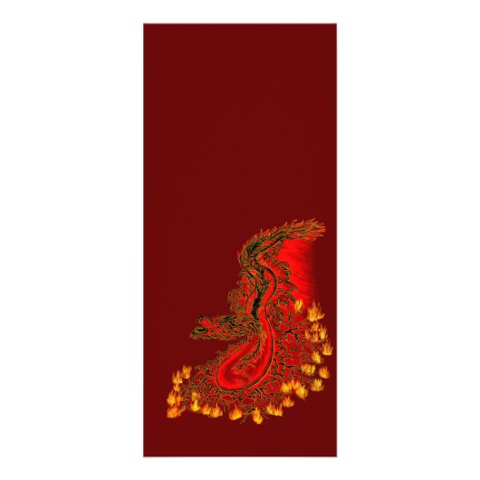 China Dragon in Rot und Gold Werbekarte (Vorne)