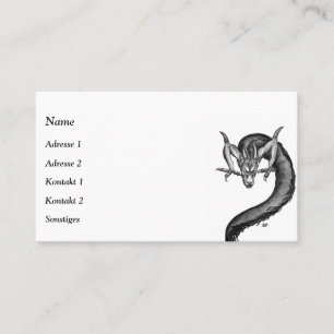 China Dragon in Tattostyle Business Card Visitenkarte