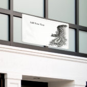 China Dragon, Schwarzweiß-Design in Tattoostyl Banner (Äußeres Gebäude)