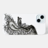 China Dragon, Schwarzweiß-Design in Tattoostyl Case-Mate iPhone Hülle (Rückseite (Horizontal))