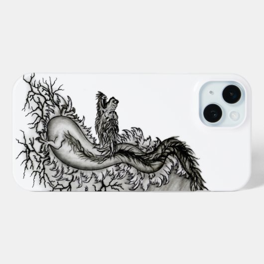 China Dragon, Schwarzweiß-Design in Tattoostyl Case-Mate iPhone Hülle (Rückseite (Horizontal))