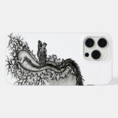 China Dragon, Schwarzweiß-Design in Tattoostyl iPhone Hülle (Rückseite (Horizontal))