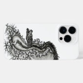 China Dragon, Schwarzweiß-Design in Tattoostyl iPhone Hülle (Rückseite (Horizontal))