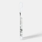 China Dragon, Schwarzweiß-Design in Tattoostyl iPhone Hülle (Linke Seite)