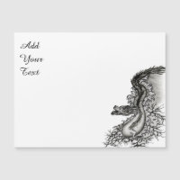 China Dragon, Schwarzweiß-Design in Tattoostyl